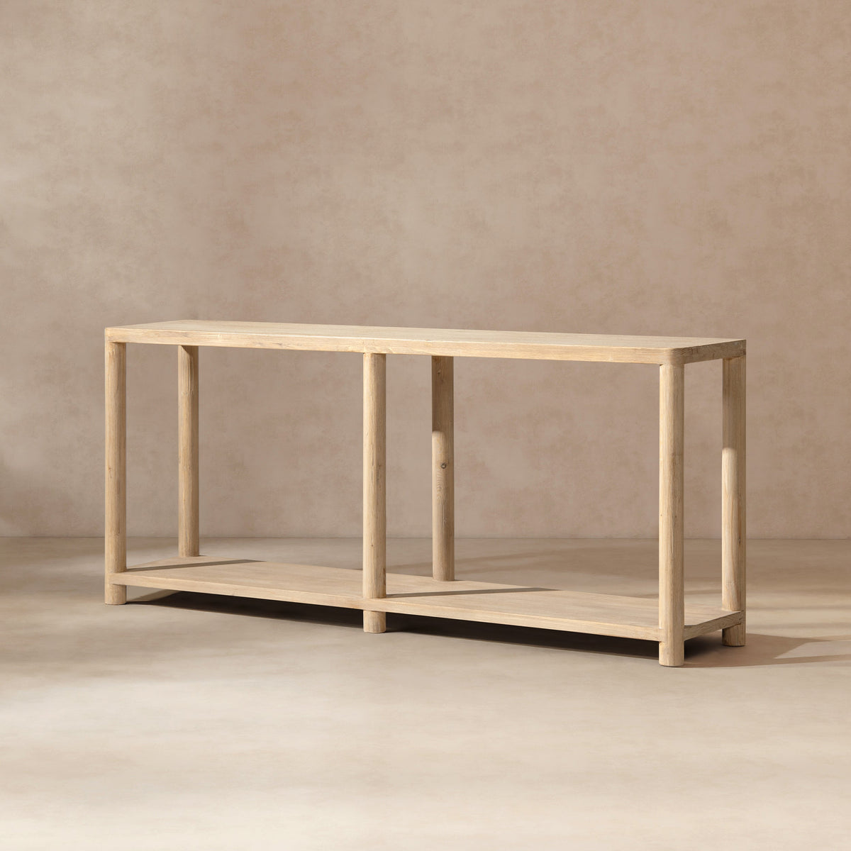 Milo 71" Reclaimed Wood Console Table with Lower Shelf
