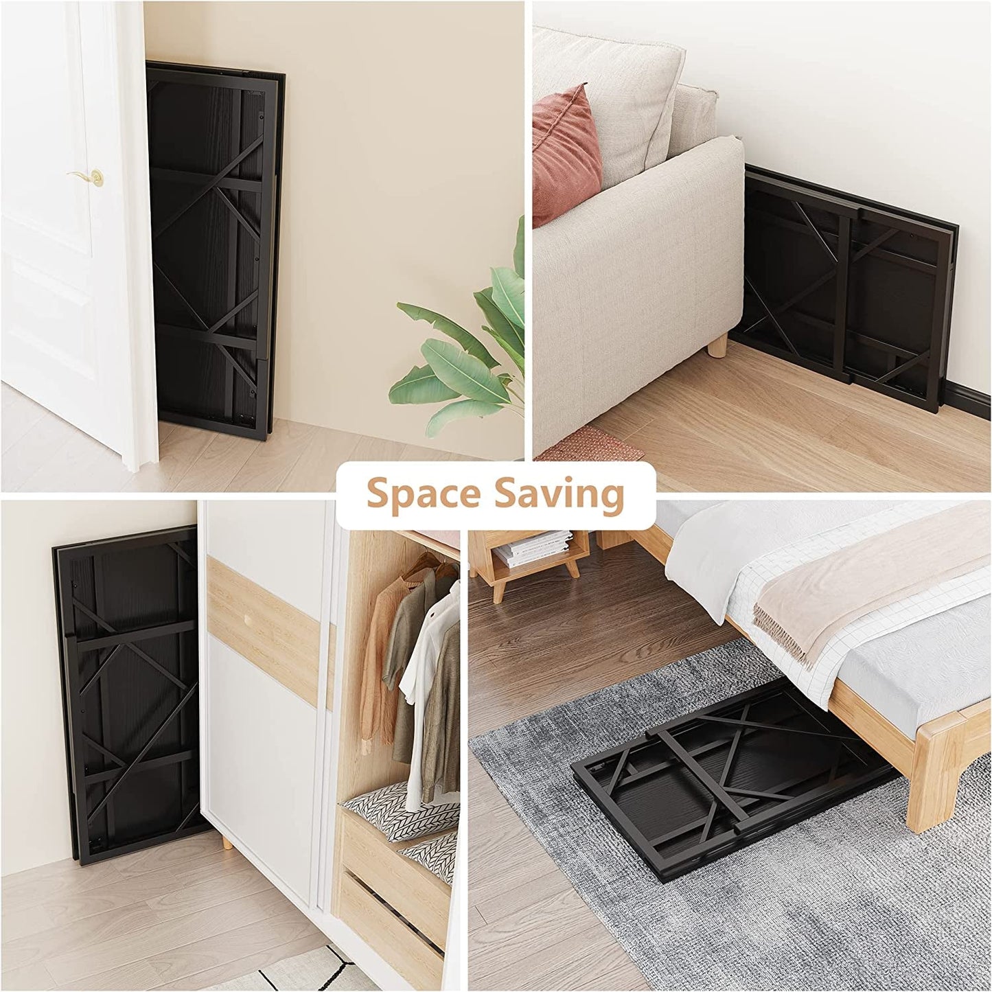 No Assembly Folding Desk for Small Spaces Home Office