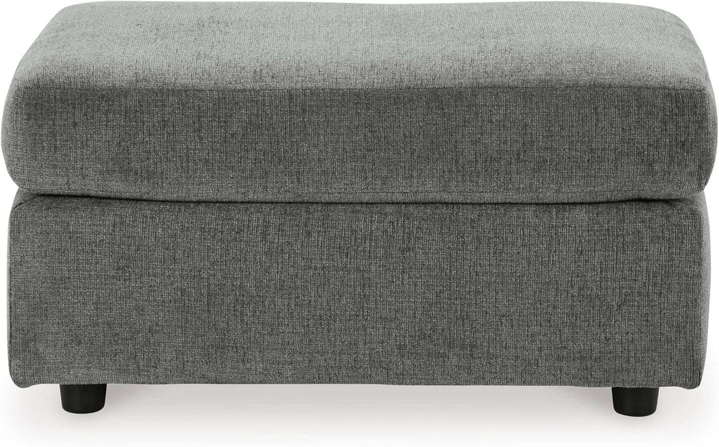 Stairatt Rectangular Gray Upholstered Ottoman Cushioned