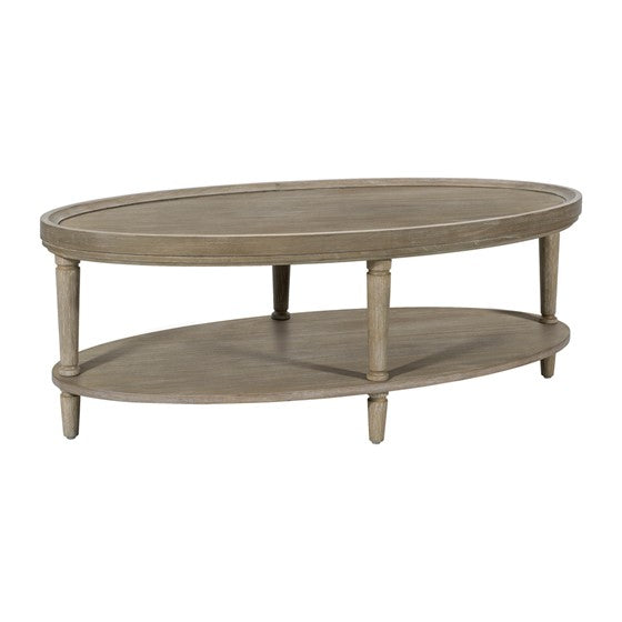 Oval Coffee Table with Shelf
