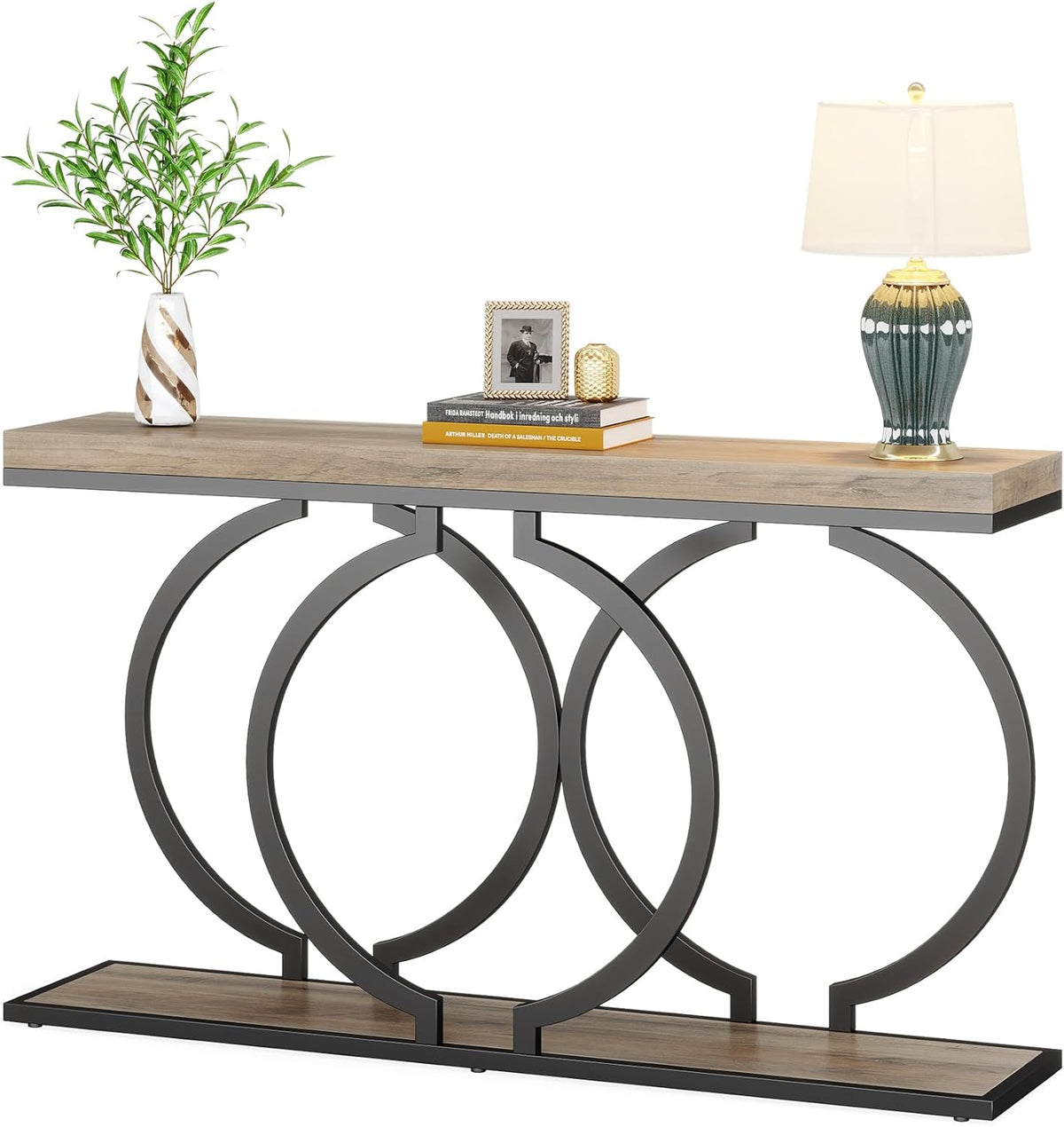 Industrial Console Table - 55" Long Entryway Sofa Table