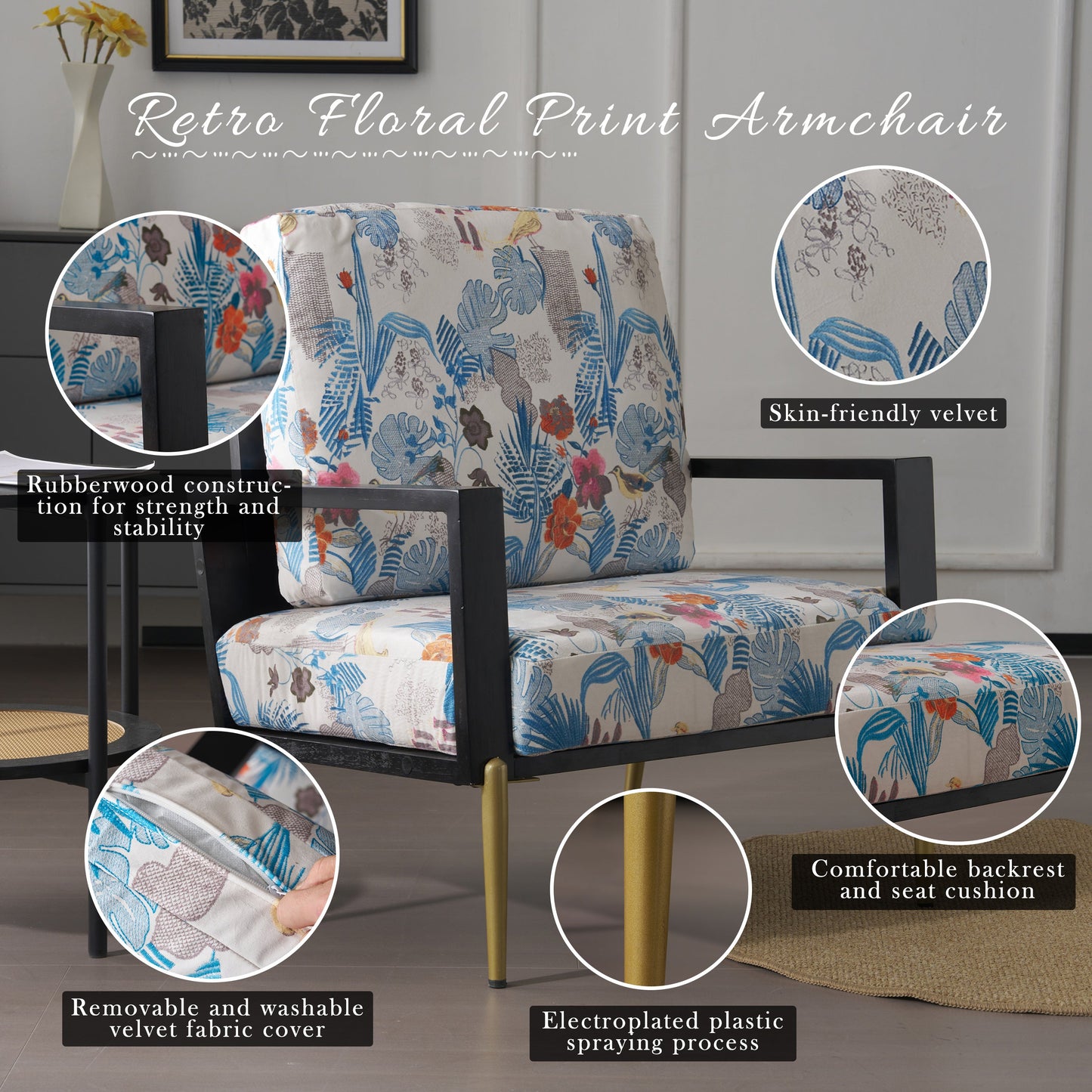 Floral Accent Chair