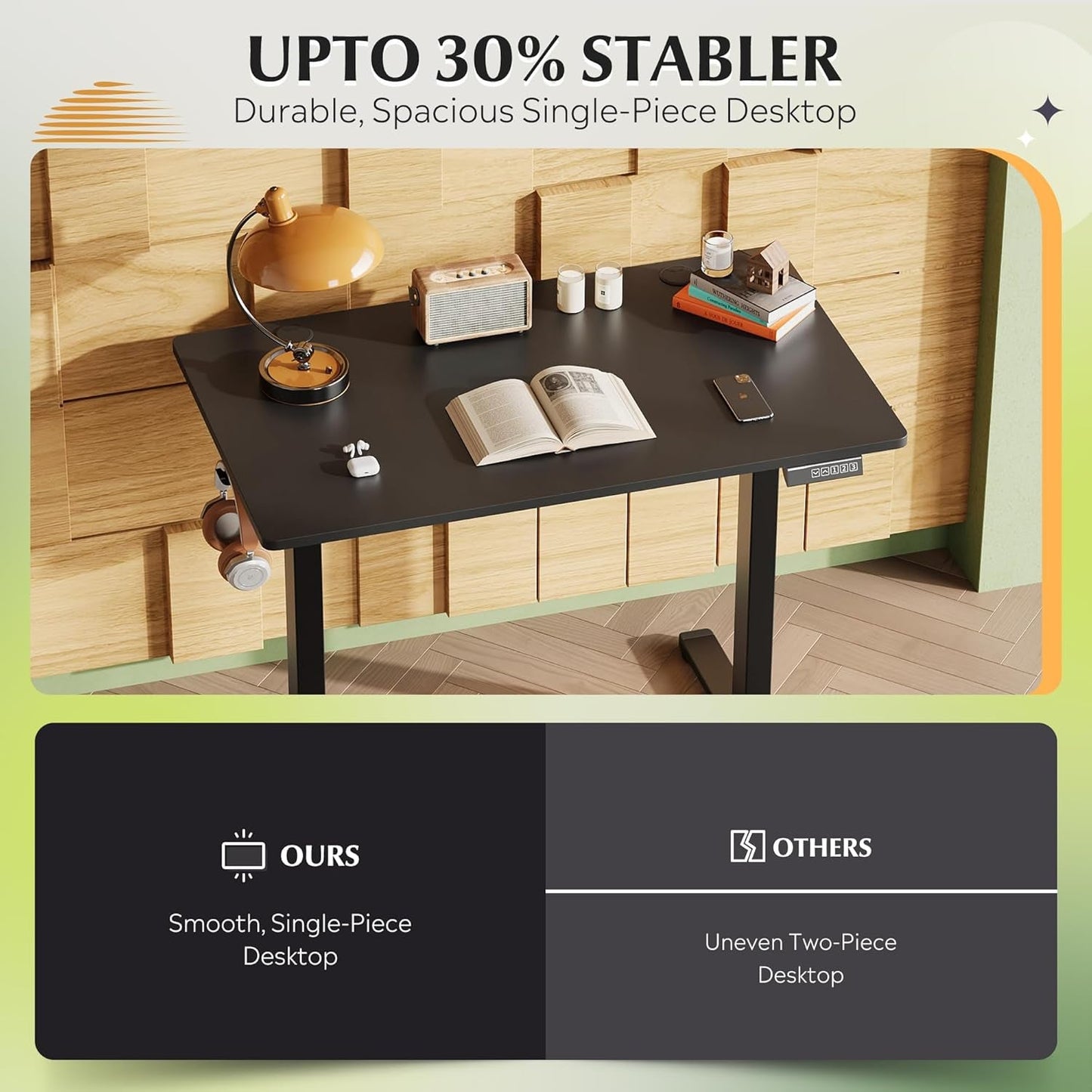 Adjustable Height Electric Standing Desk with Memory Settings