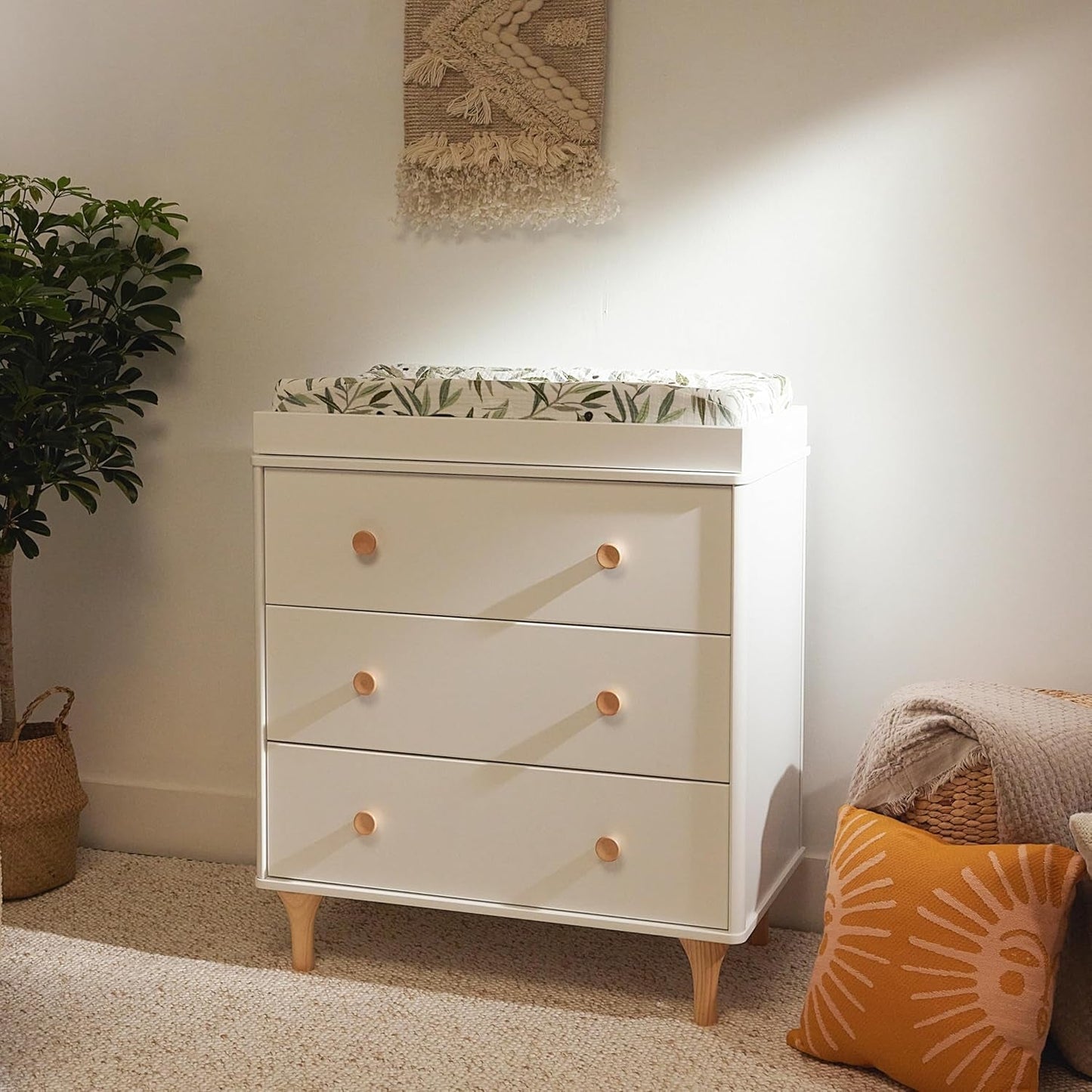 Lolly 3 Drawer Changer Dresser Removable Changing Tray White