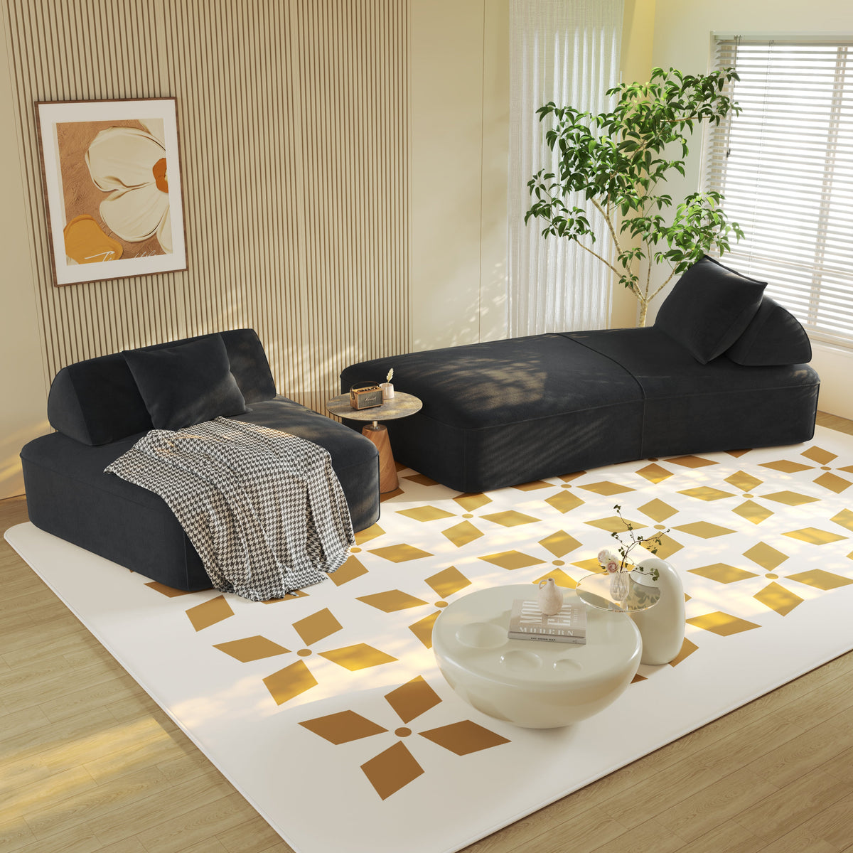 139" Modern Light Luxury Oversized Modular Sectional Sofa Set