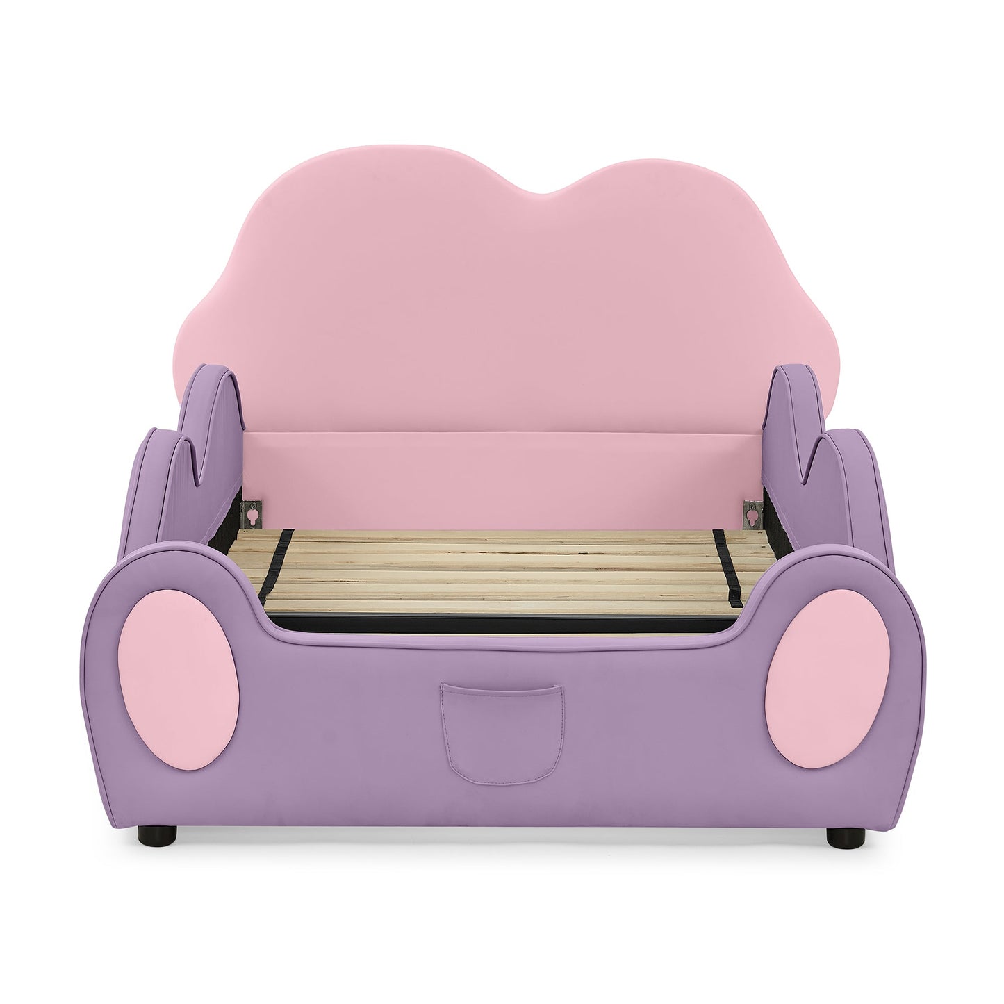 Twin Size Cute Cloud Shape PU Leather Kids Bed