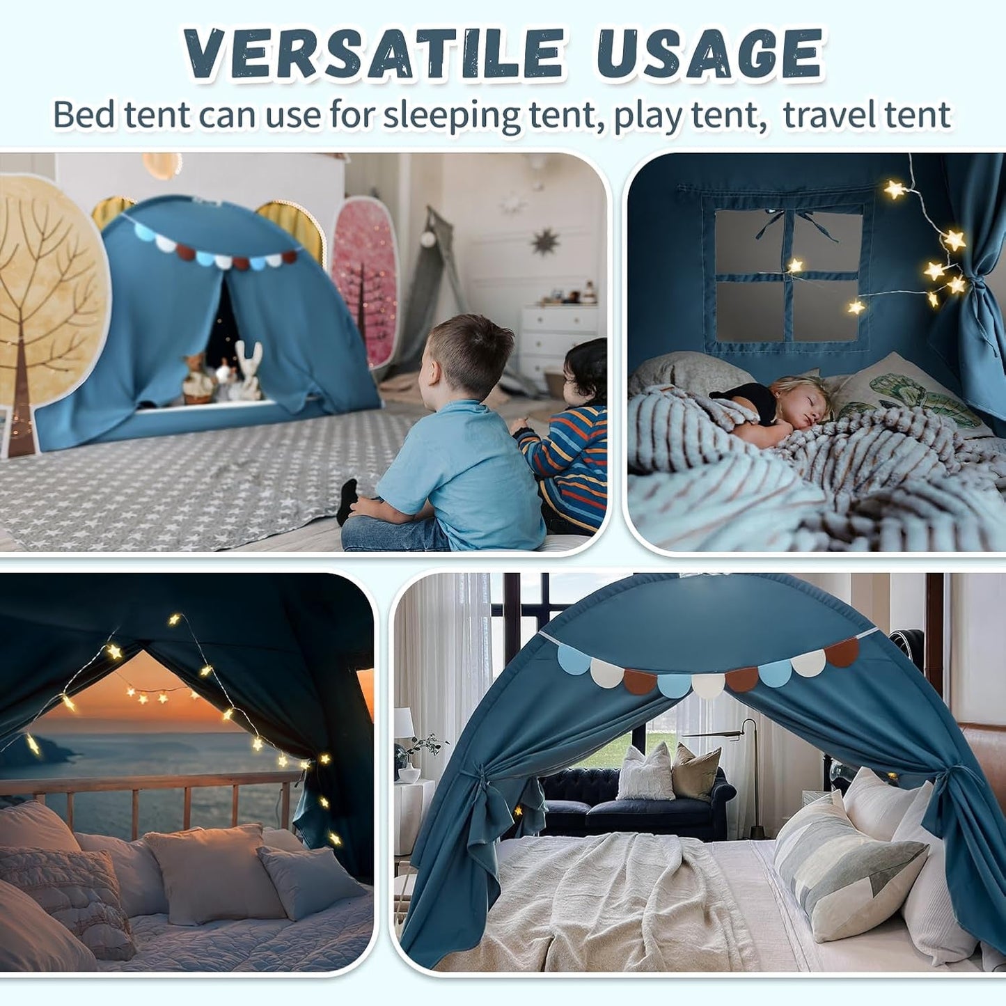 Fullsize Bedroom Canopy Playroom Privacy Tent Deluxe