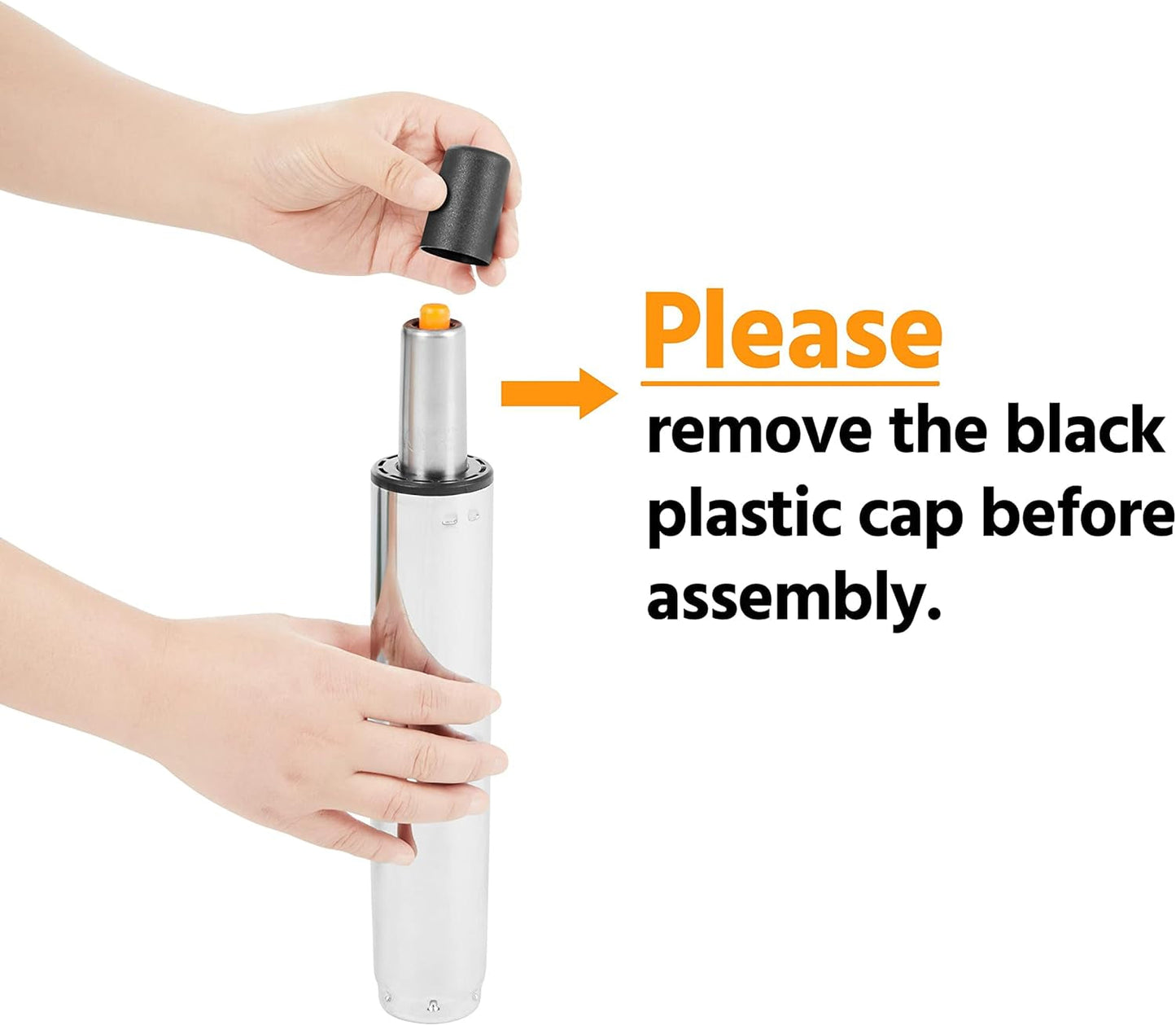 Grey PU Leather Armless Office Chair Height Adjustment