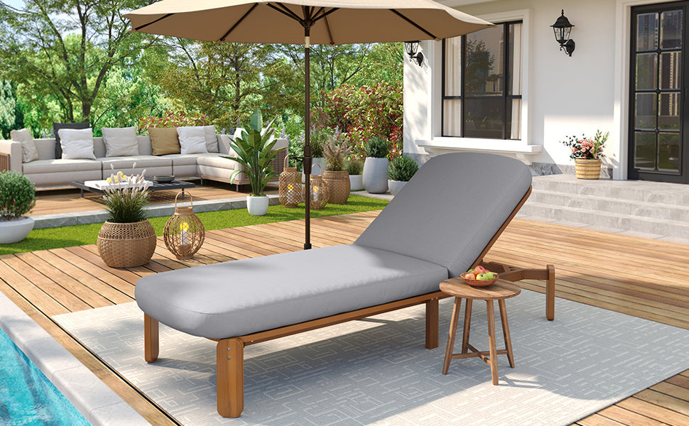 Outdoor Chaise Lounge Adjustable Patio Chaise