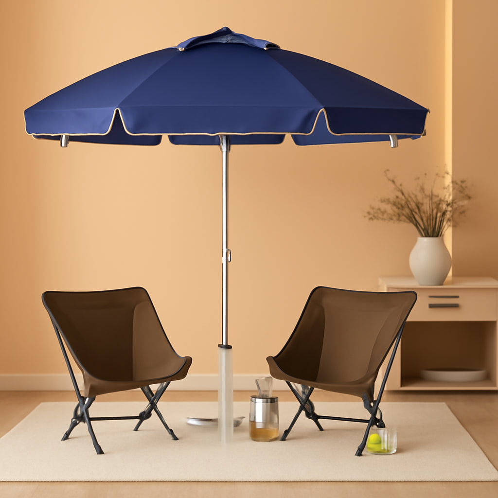 Six Point Five Foot Portable Shade Umbrella With Stand