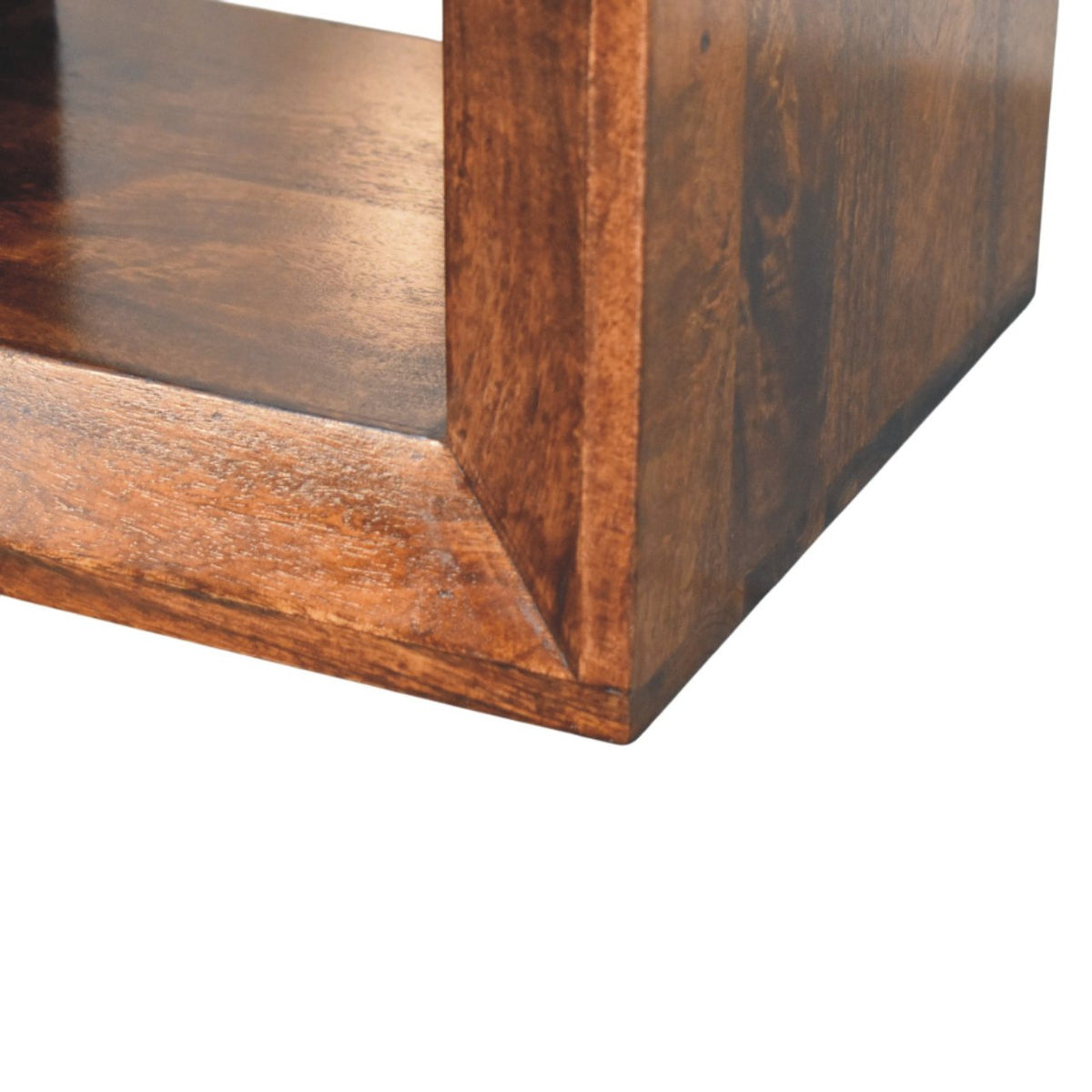Solid Wood Solis California Side Table With Open Storage