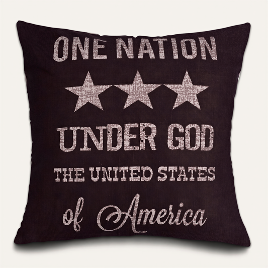 Patriotic Throw Pillow | USA Pillow Cover 18 x 18 Inches - Luxury Zipper Cushion