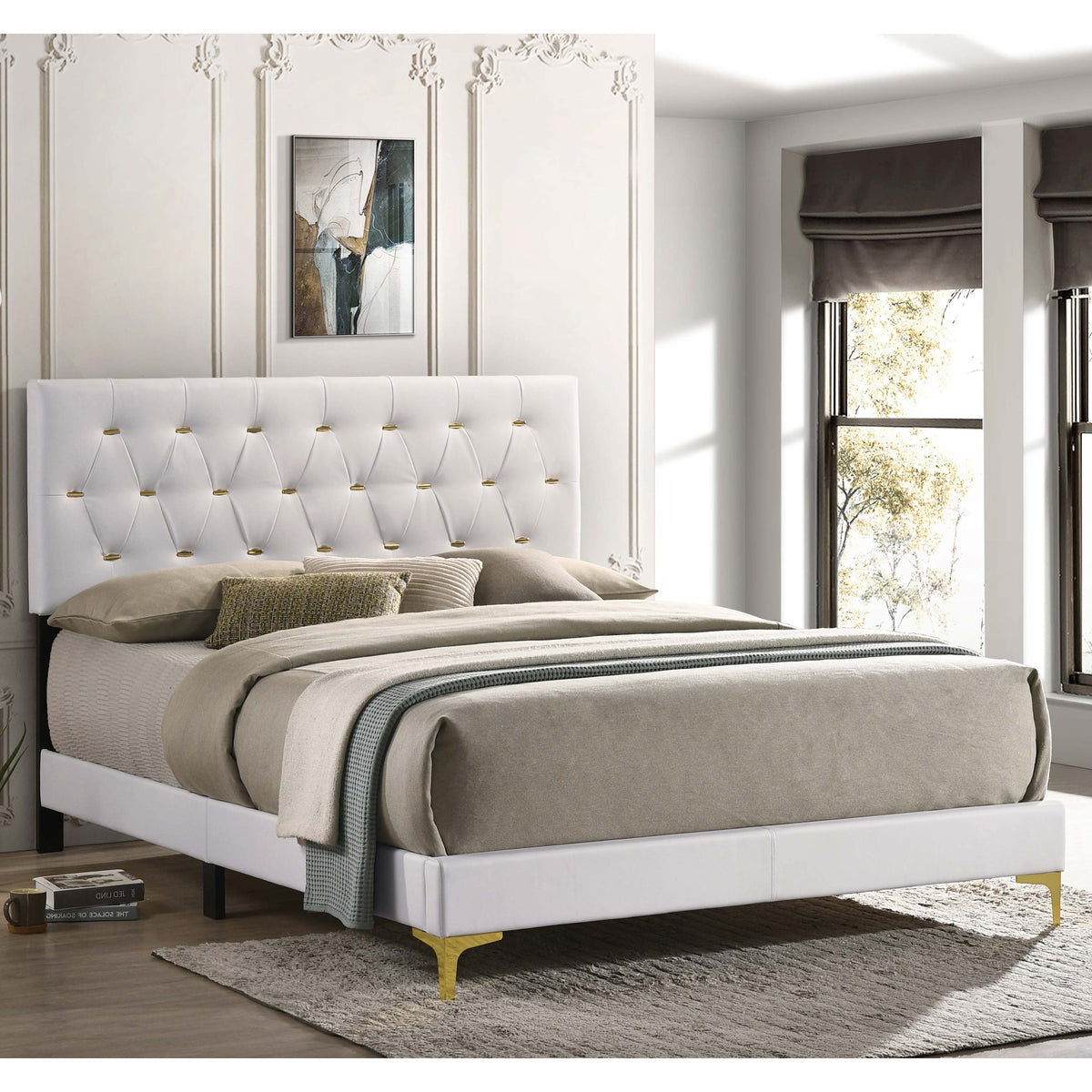 James Modern Glam Queen Bed