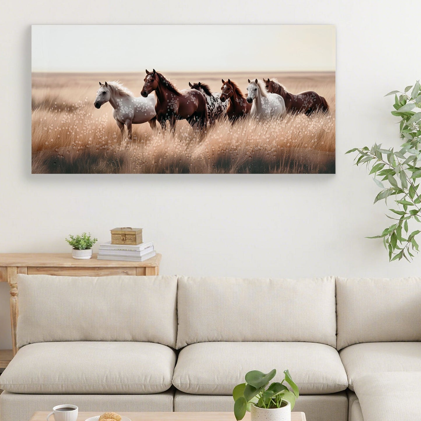 Cozy Country Rustic Horses Wall Art Decor