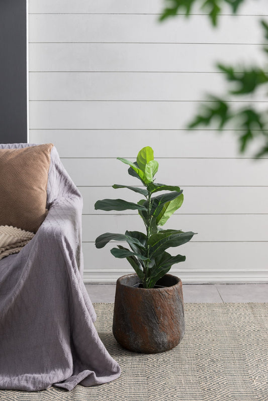 Cement Planter - 12.6" x 12.6" x 11.8"