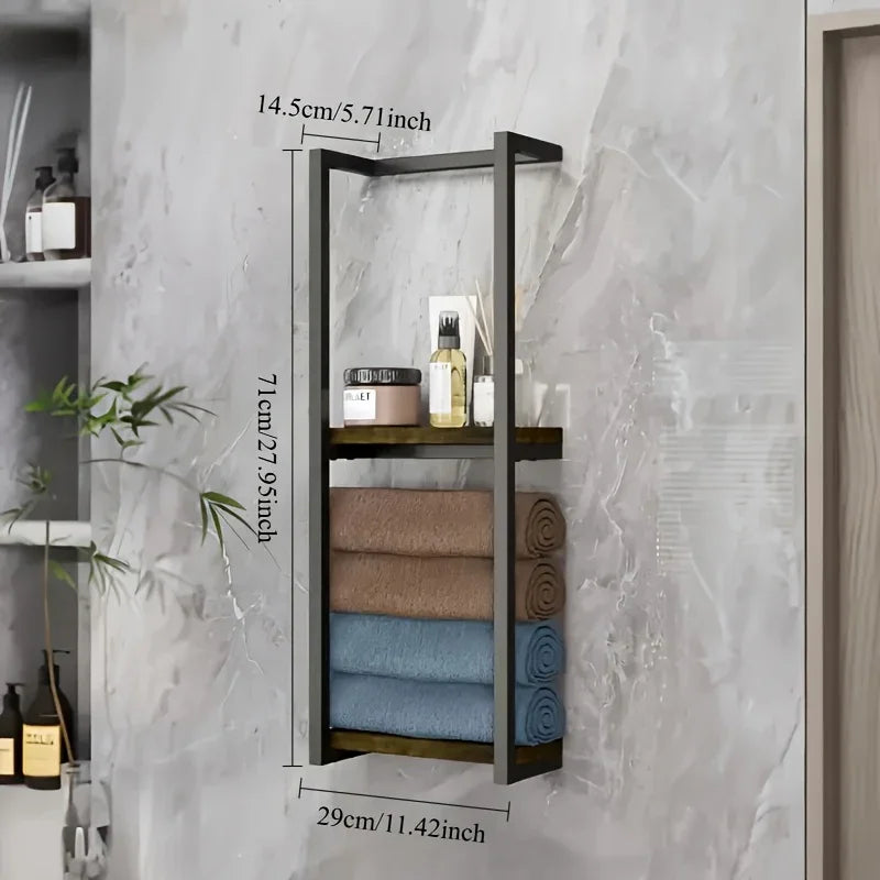 Wall Organizer - Handcrafted Metal Multiple Shelves