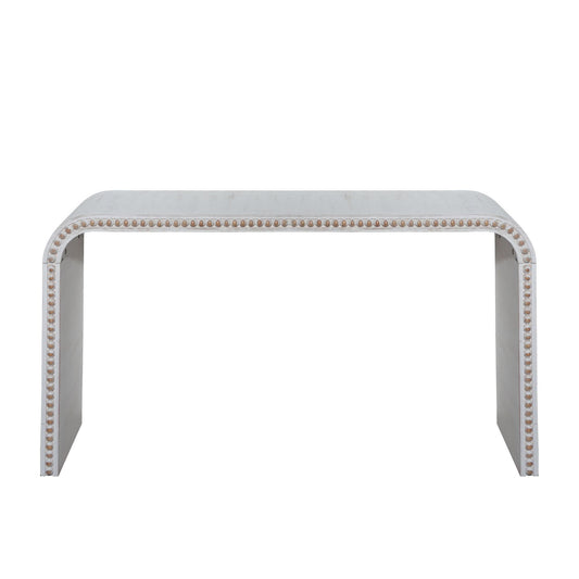 Washed White Console Table, 59in Entryway Table