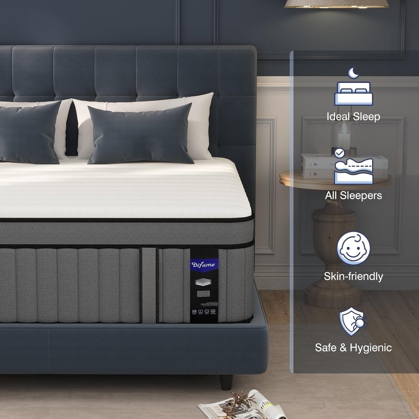 King Size Gel Memory Foam Pocket Spring Hybrid Mattress
