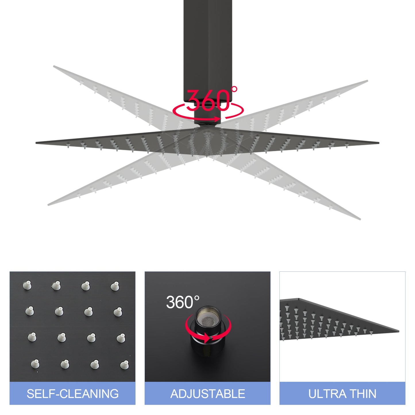 8-Inch Rainfall Shower Head