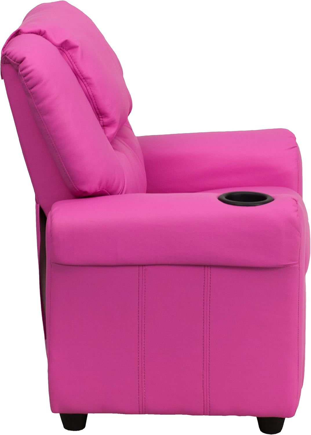 Hot Pink Kids Recliner With Cup Holder Compact Design