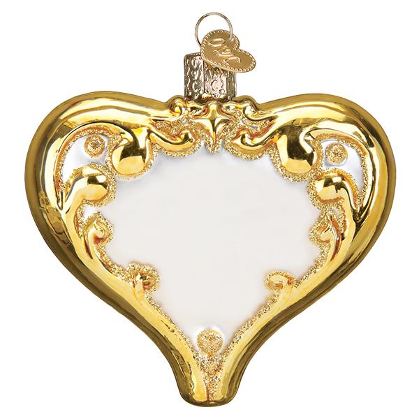 50th Anniversary Heart Glass Ornament