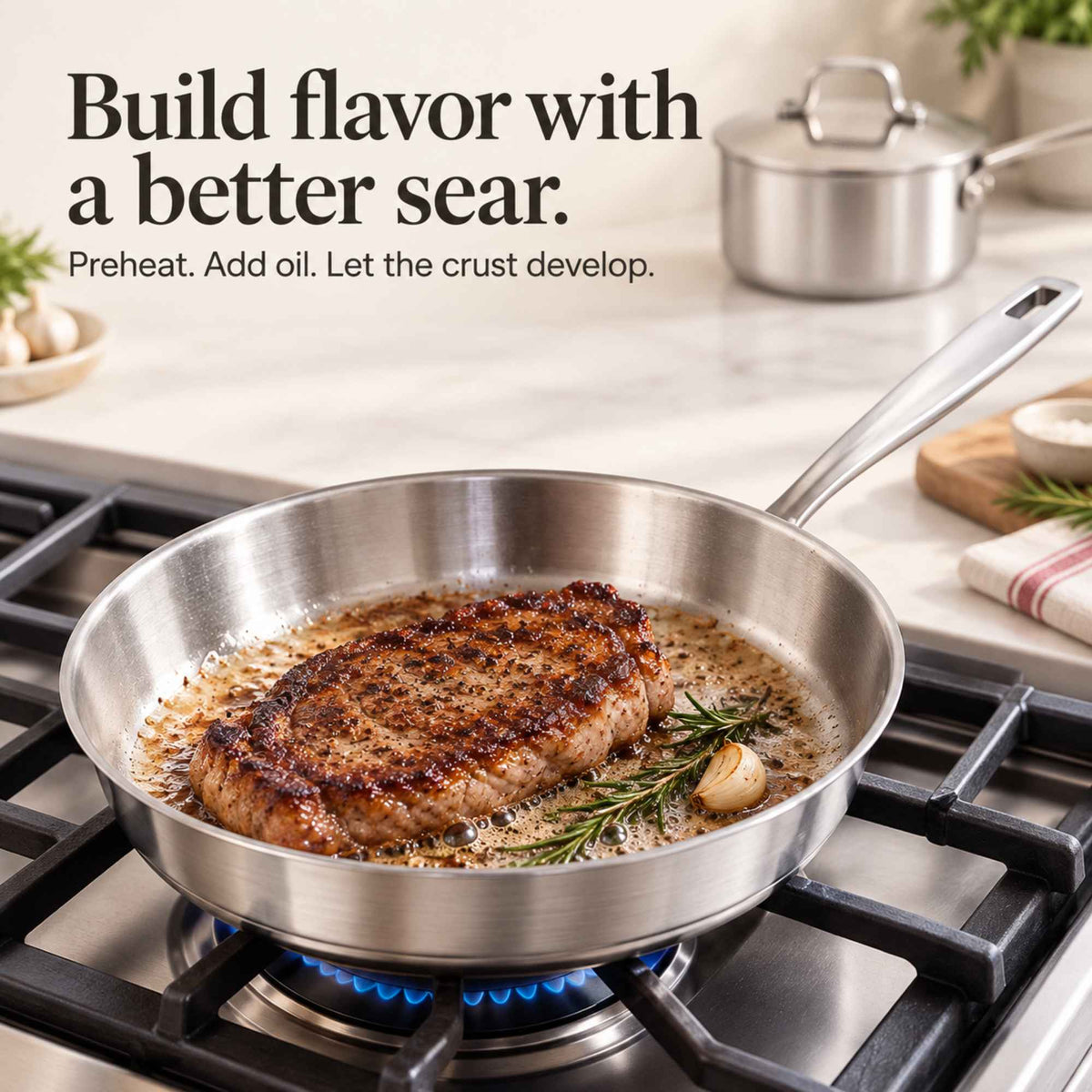 5-Ply Stainless Cookware Set, 7-Piece