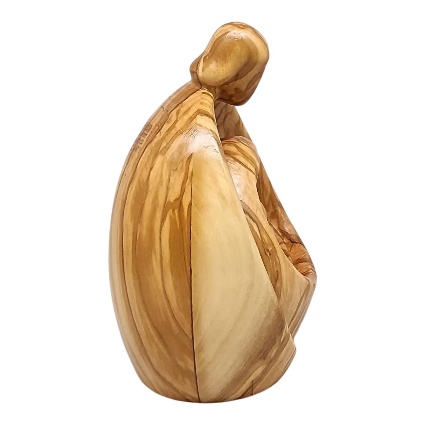 Modern Style Holy Family Carved Nativity - Olive Wood - 6.75 Inch