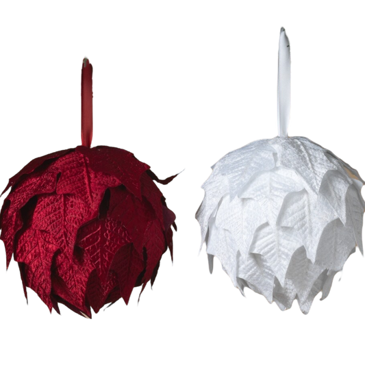 Hanging Poinsettia Ball -