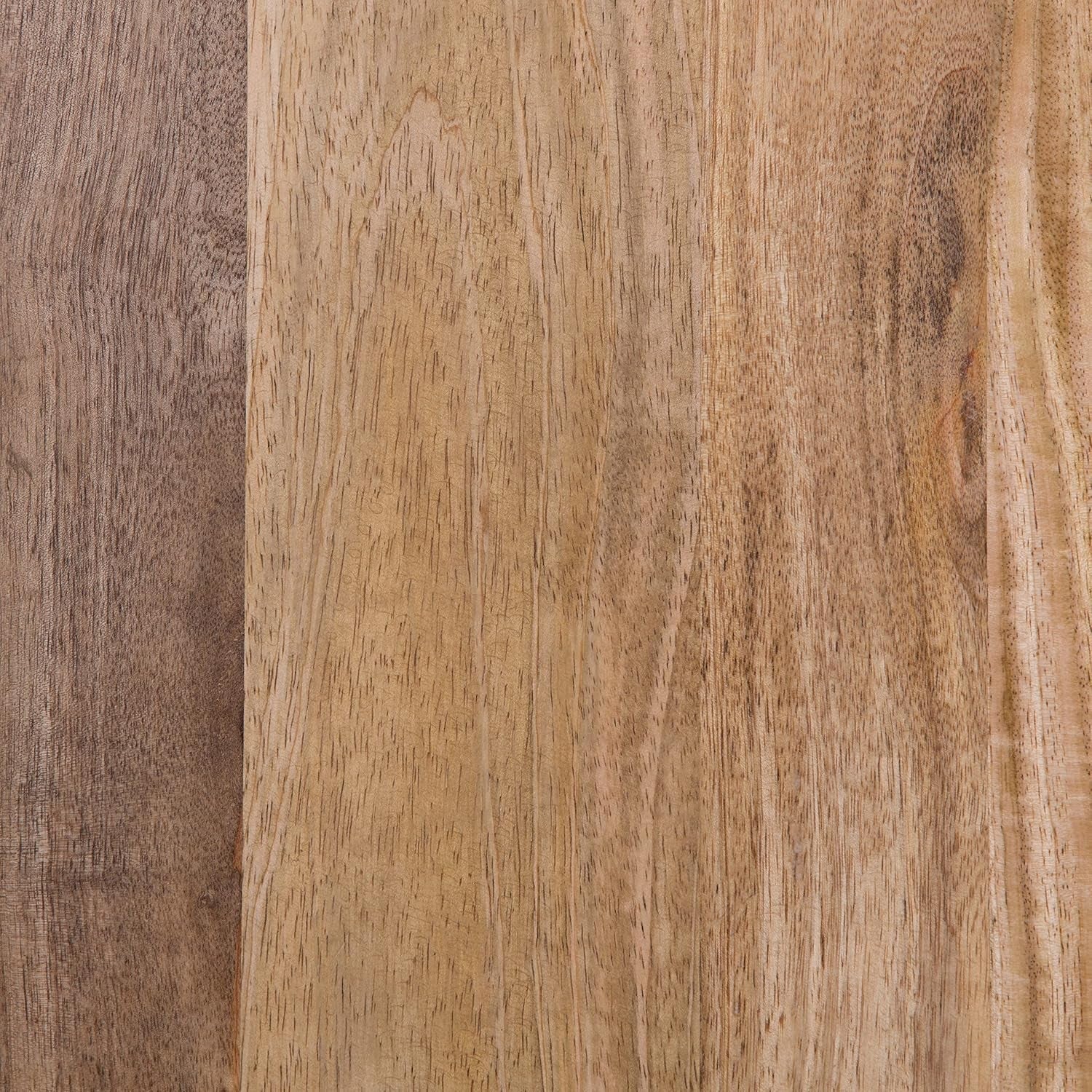 Amberly Natural 24 Inch Saddle Counter Height Bar Stool Set wood grain texture, showcasing solid elm wood finish.