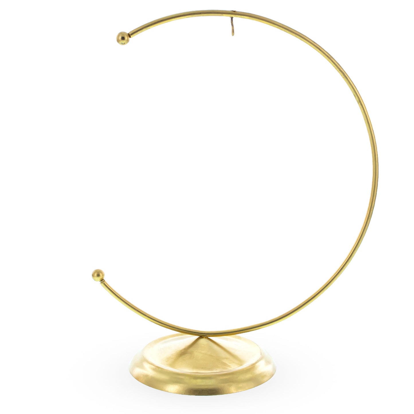 Crescent Moon Gold Metal Ornament Display Stand 8.8 Inches (Poland)