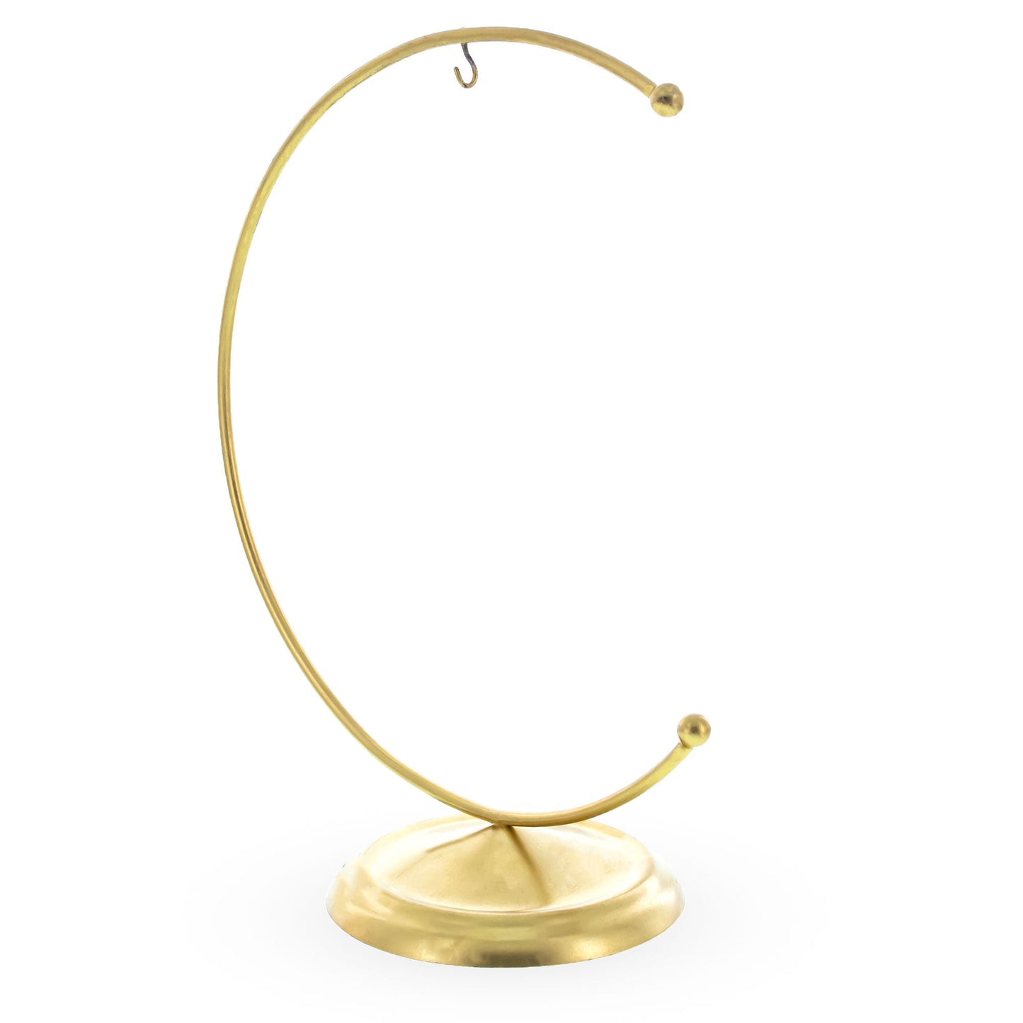 Crescent Moon Gold Metal Ornament Display Stand 8.8 Inches (Poland)