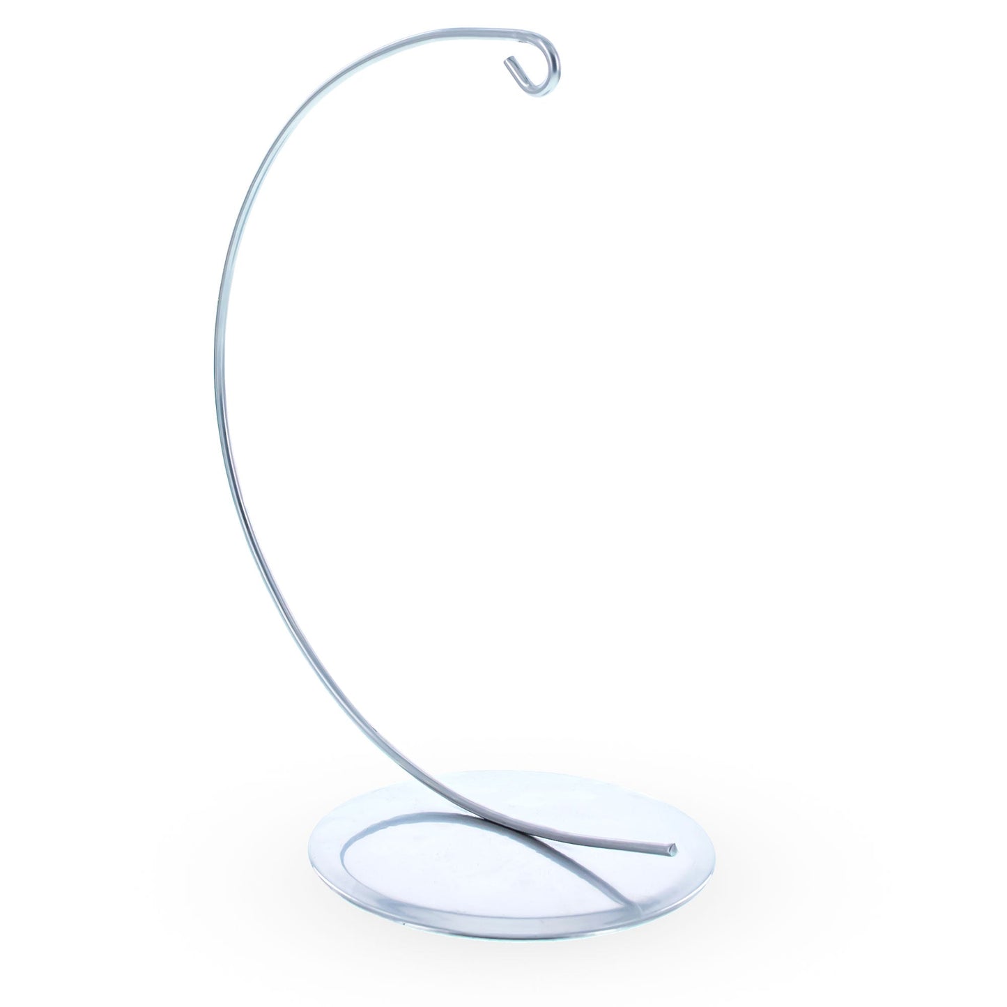 Solid Round Base Silver Metal Ornament Display Stand 7.8 Inches (Poland)