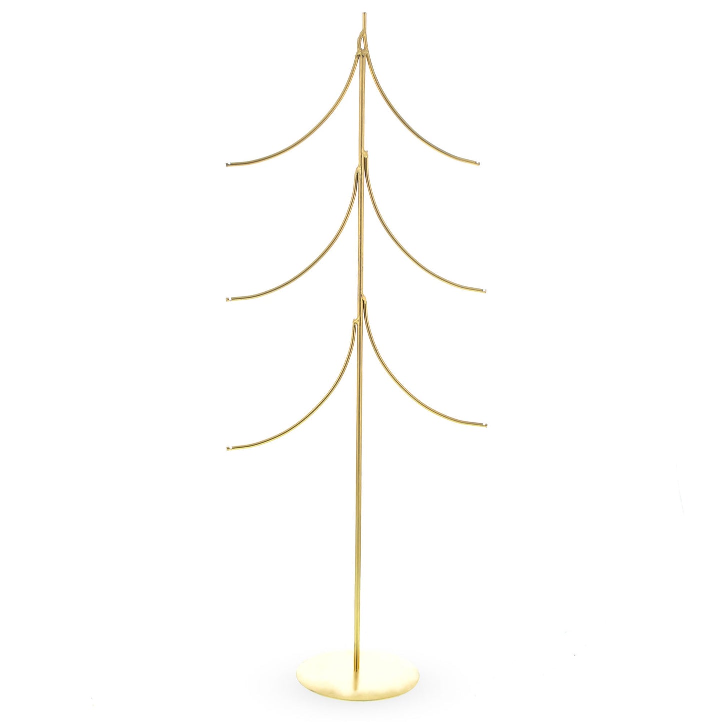 6-Arm Tiered Tree Gold Metal Ornament Display Stand 14 Inches (Poland)