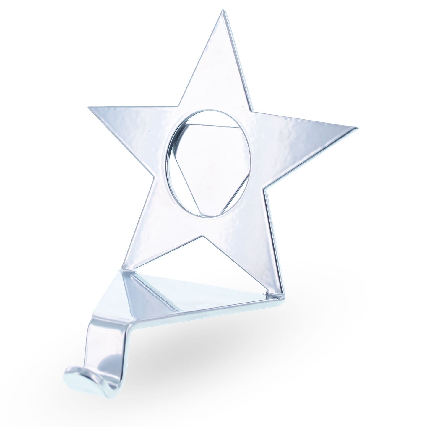 Insert your Picture Star Shape Silver Solid Metal Christmas Stocking Holder (Poland)