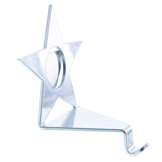 Insert your Picture Star Shape Silver Solid Metal Christmas Stocking Holder (Poland)