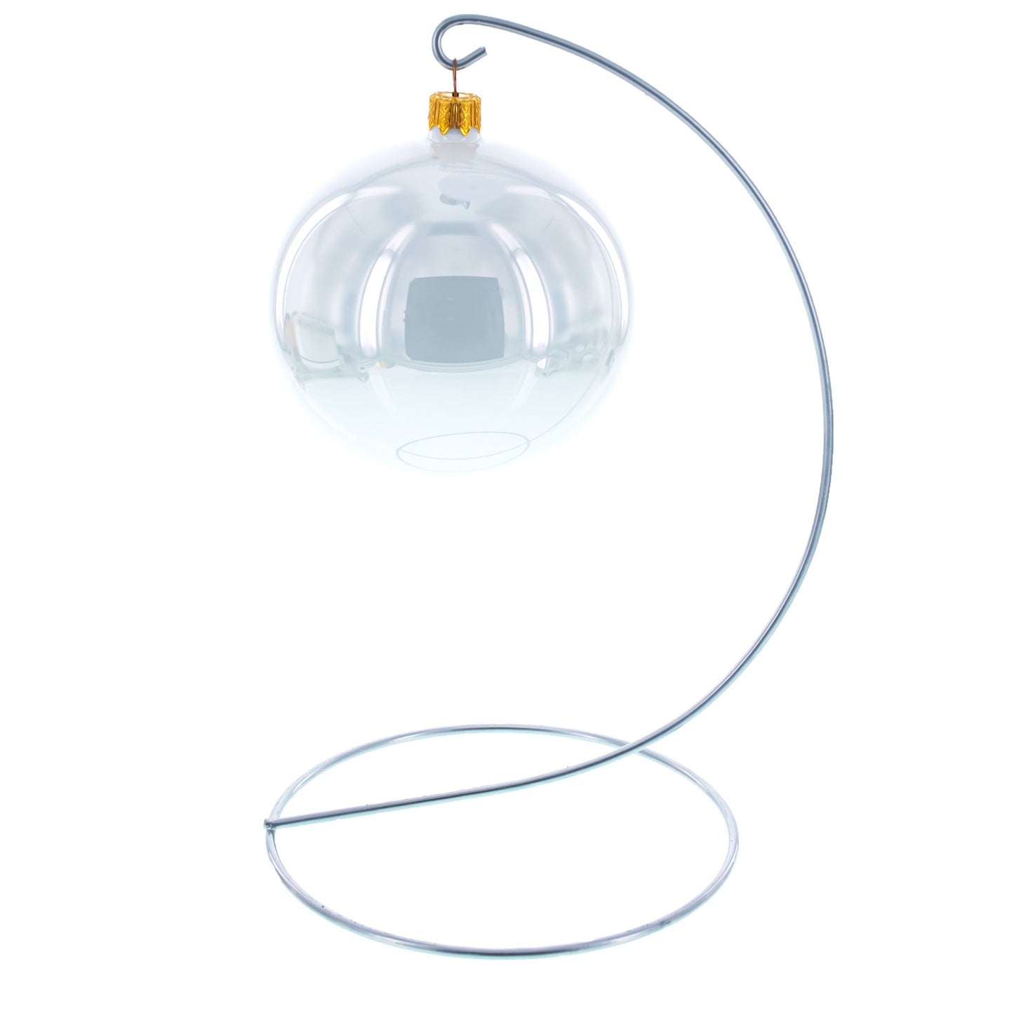 Open Frame Silver Metal Ornament Display Stand 9.2 Inches (Poland)