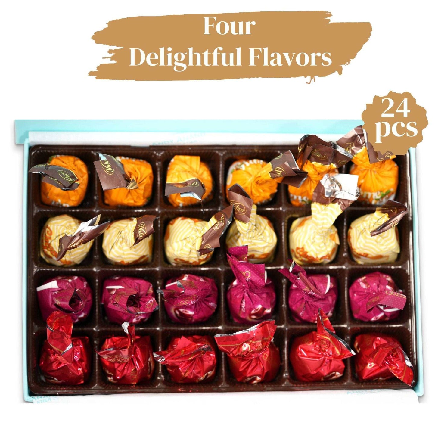 Andy Anand Chocolate Covered Cherries – Vegan Dark Chocolate Cordials Made with 60% Dark Chocolate (Cocoa Butter), 24 pcs