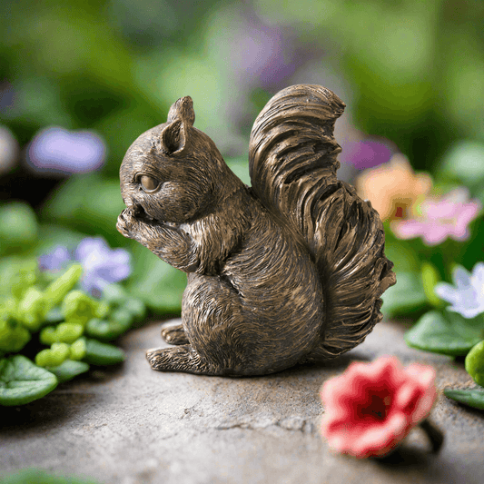 Antique Bronze Squirrel Figurine (Set of 4)