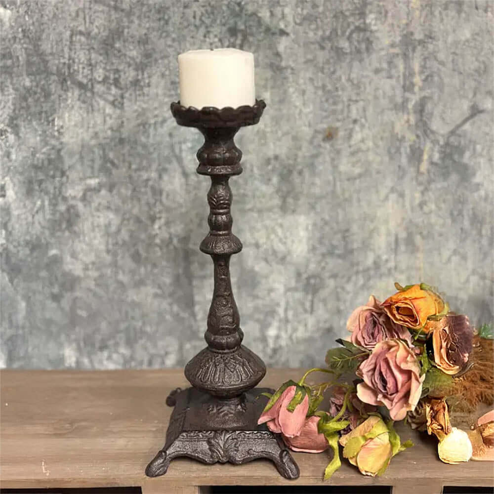Antique Cast Iron Candle Holder