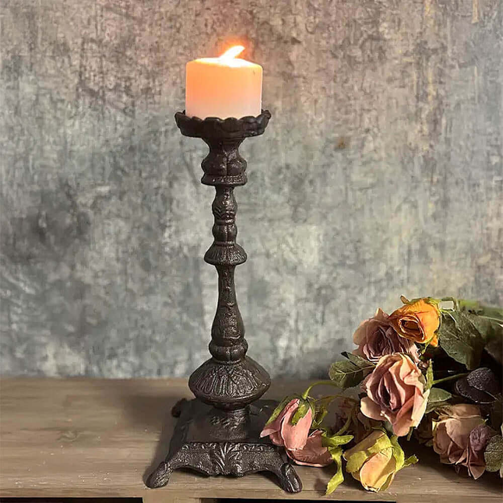Antique Cast Iron Candle Holder