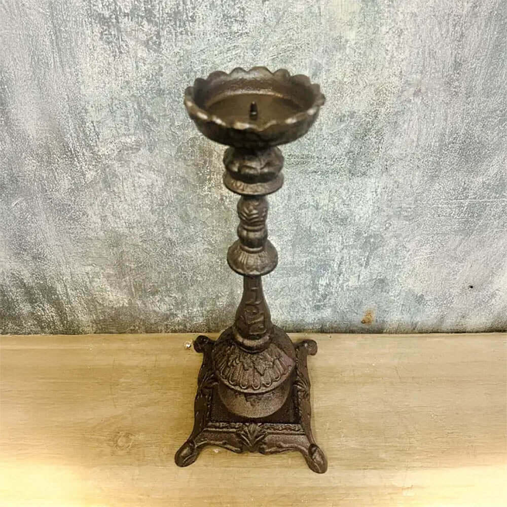 Antique Cast Iron Candle Holder