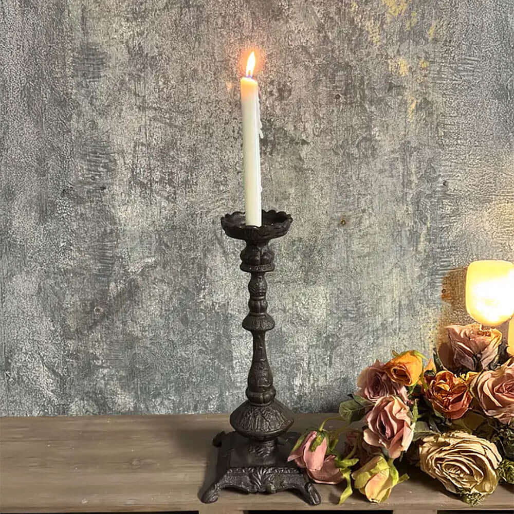 Antique Cast Iron Candle Holder