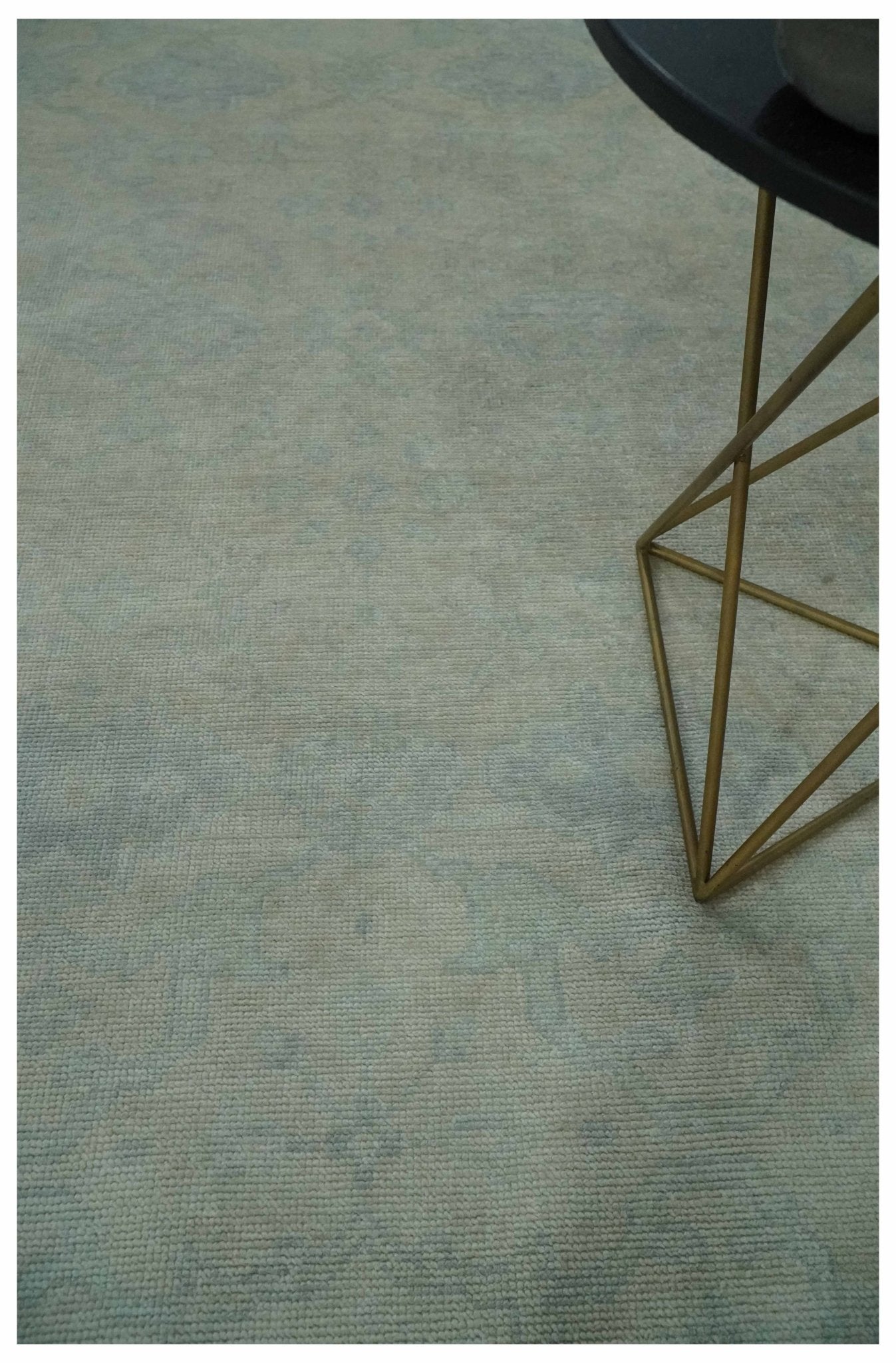 Antique look Beige and Gray Hand Knotted Oriental Oushak 8x10 wool Area Rug