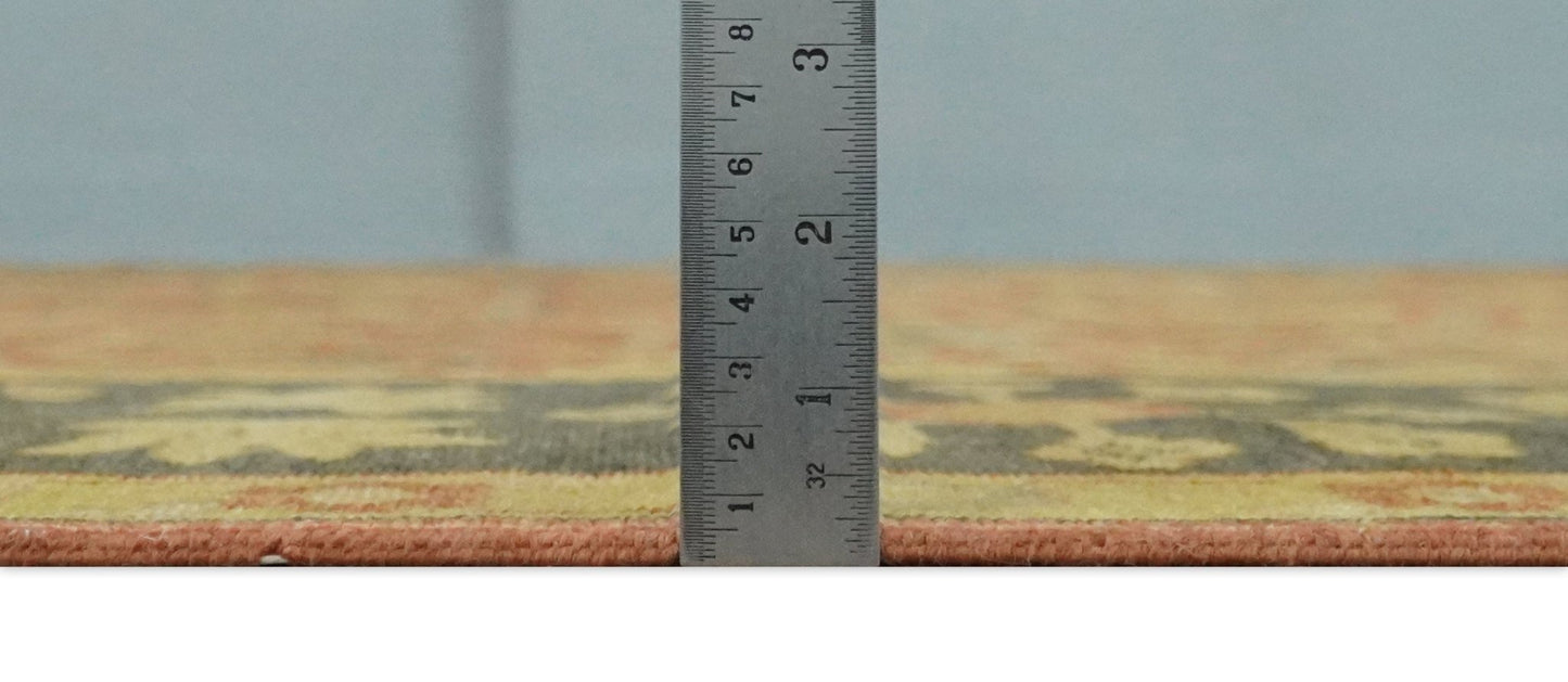 Antique Style 8x10 Rust, Black and Gold Hand Knotted Traditional Turkish Serapi Wool Area Rug