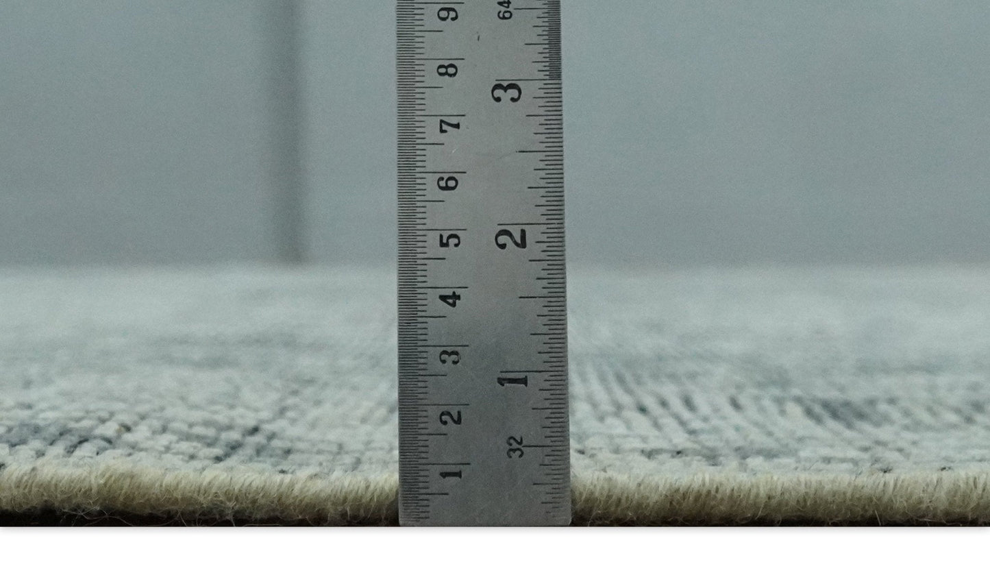 Antique Style Charcoal and Silver Traditional Heriz Medallion 8x10 wool Area Rug