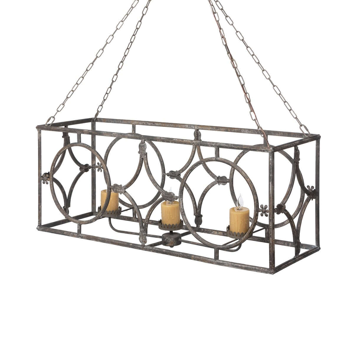 Antique-Style Iron Chandelier For Vintage Kitchens