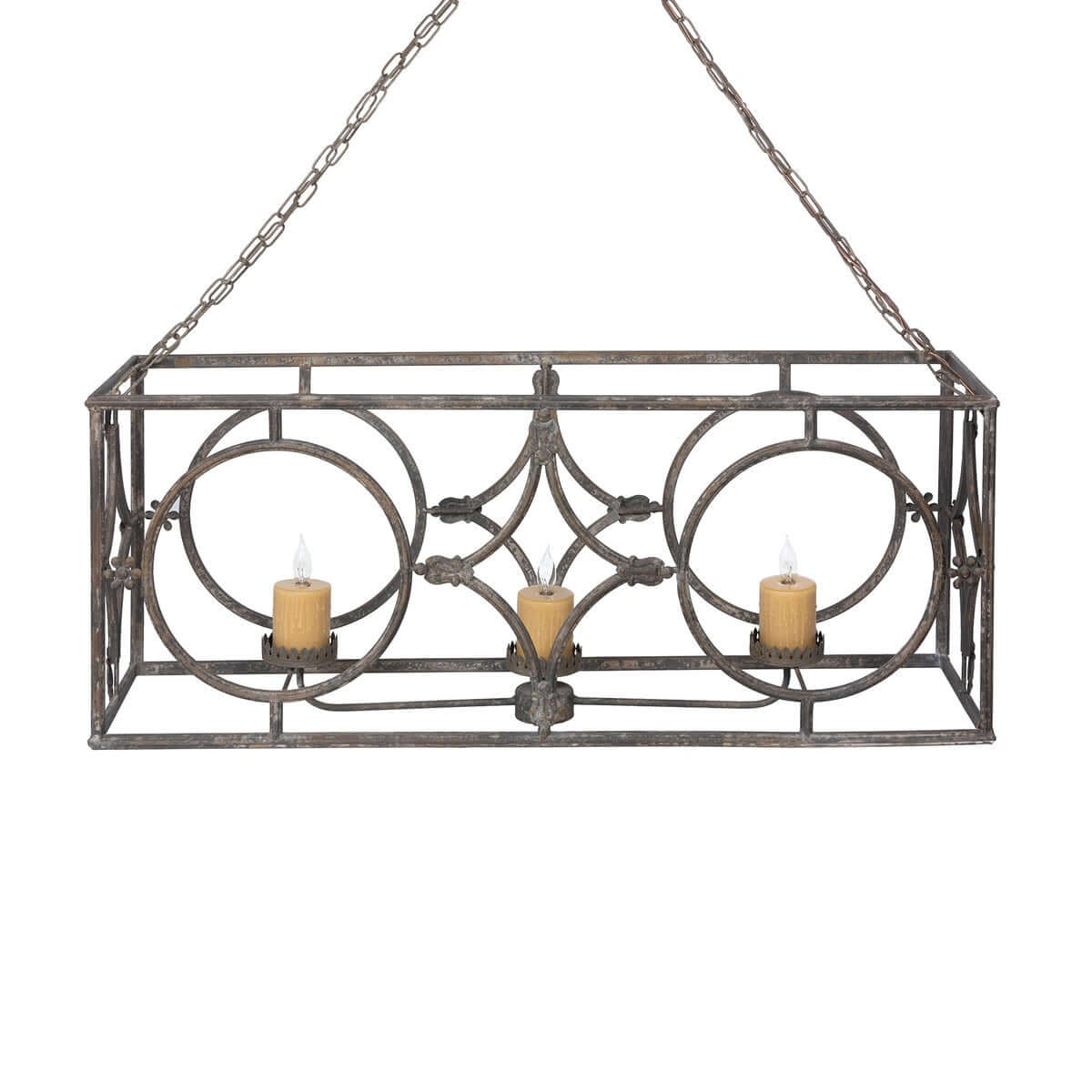 Antique-Style Iron Chandelier For Vintage Kitchens