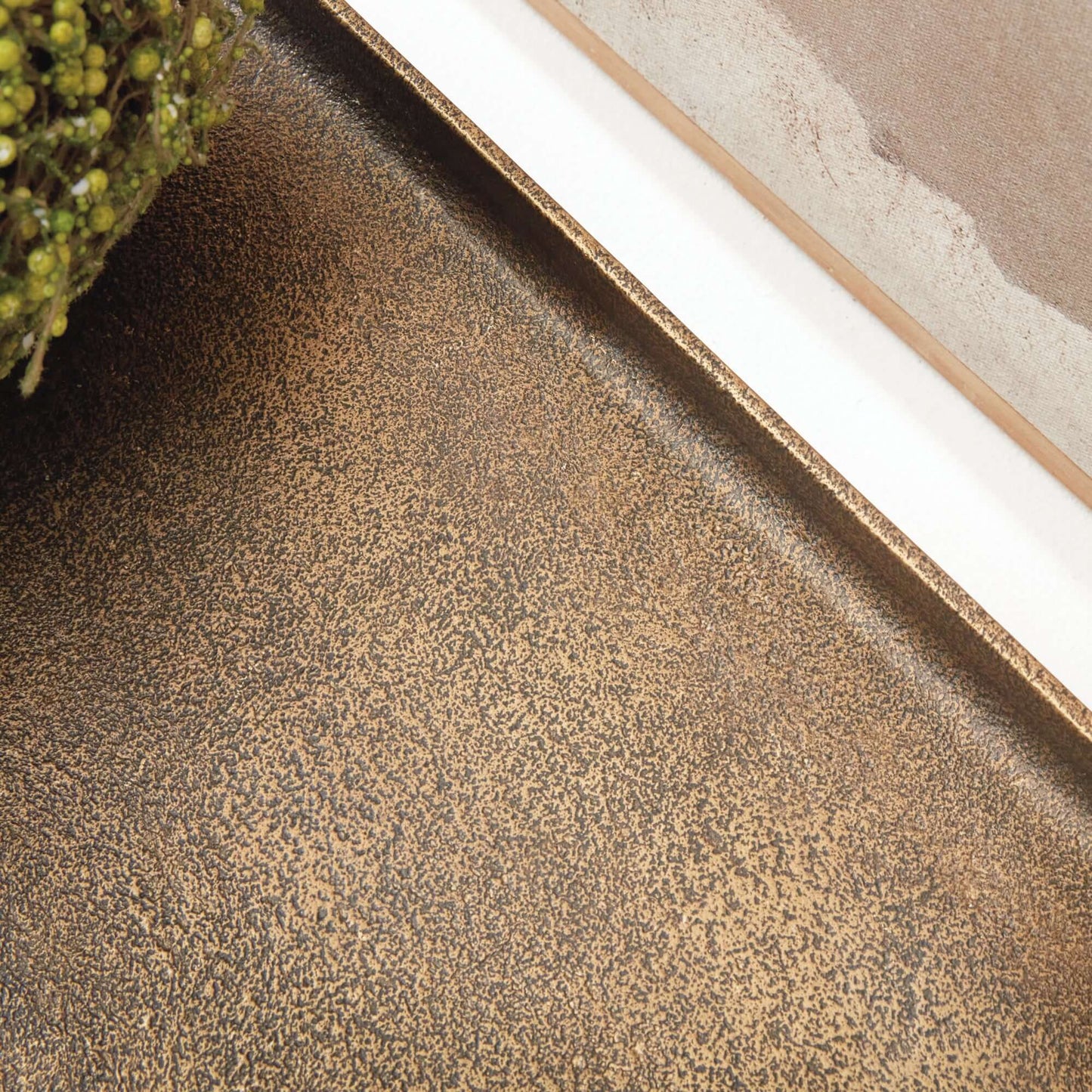 Antique Brass Raised Display Tray