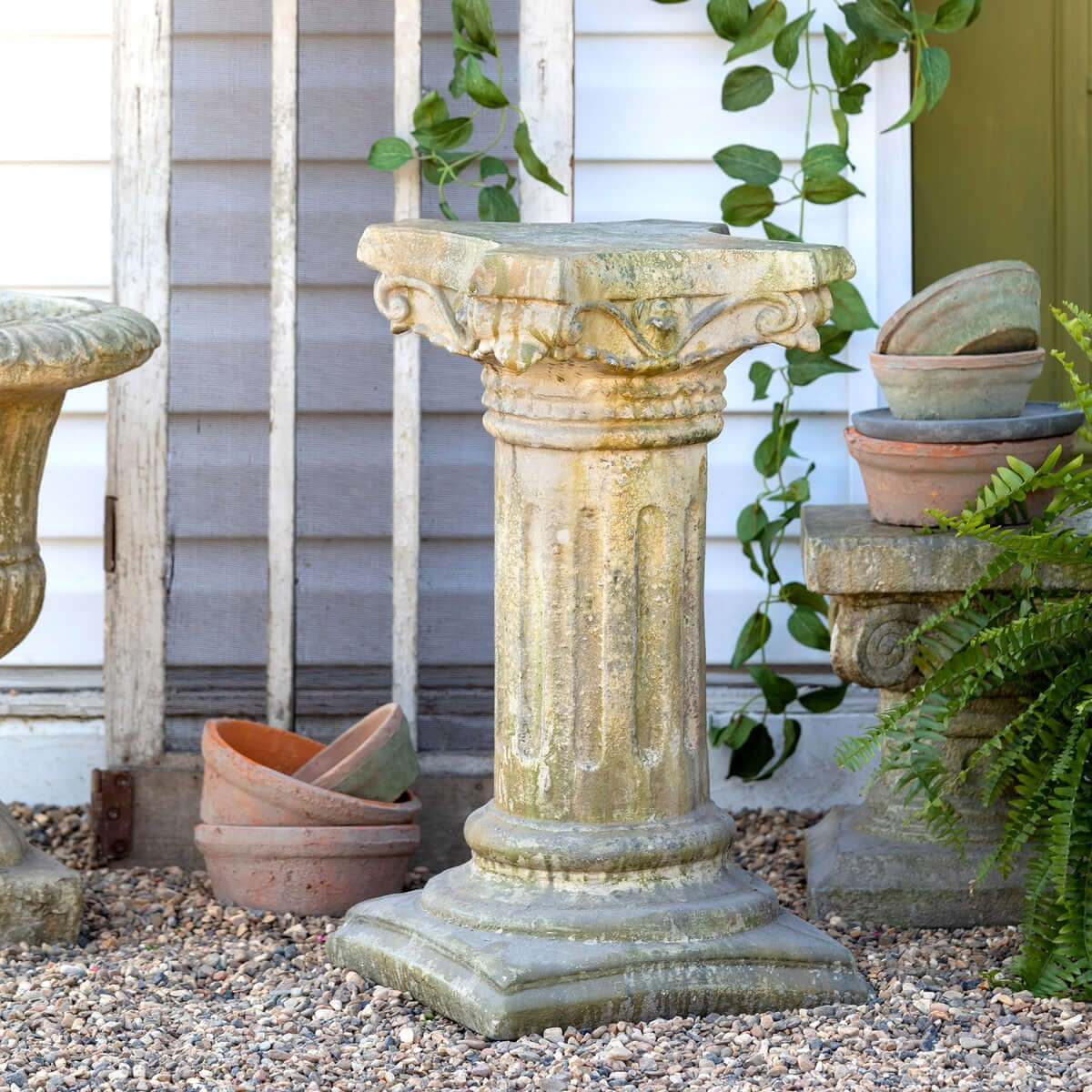 Antique European Garden Column Pedestal