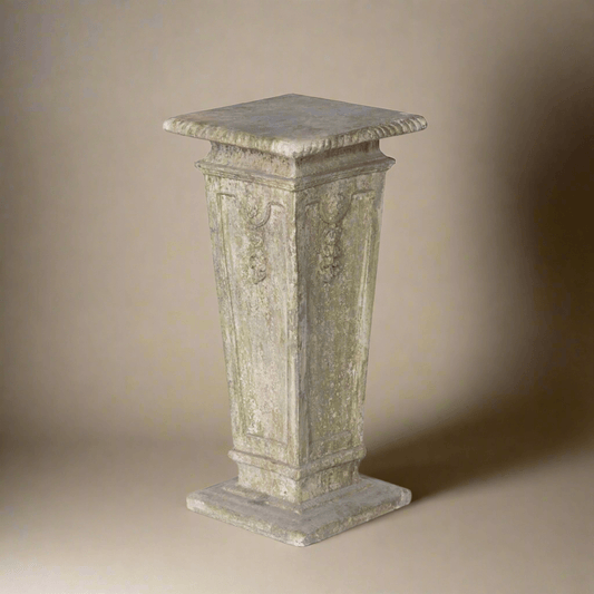 Antique European Square Garden Pedestal